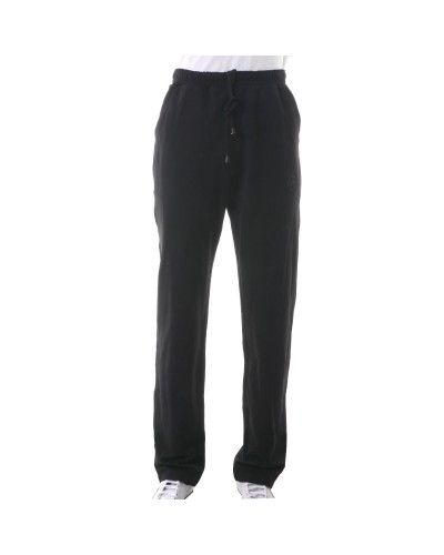 Pantalon de jogging noir microfibre pour Homme Fort