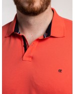 Polo piqué stretch Casa Moda grande taille corail