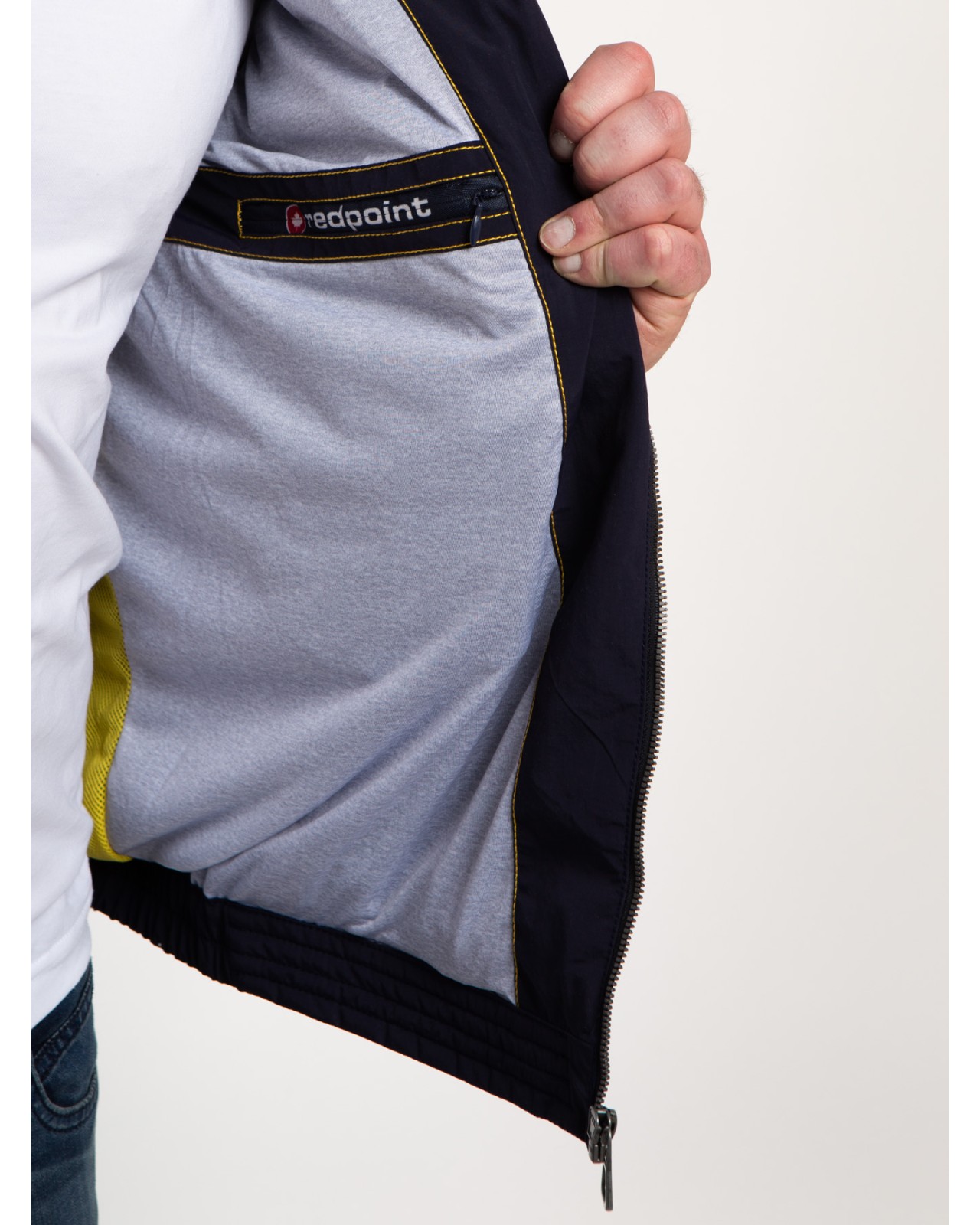 Blouson zippé Redpoint grande taille bleu marine