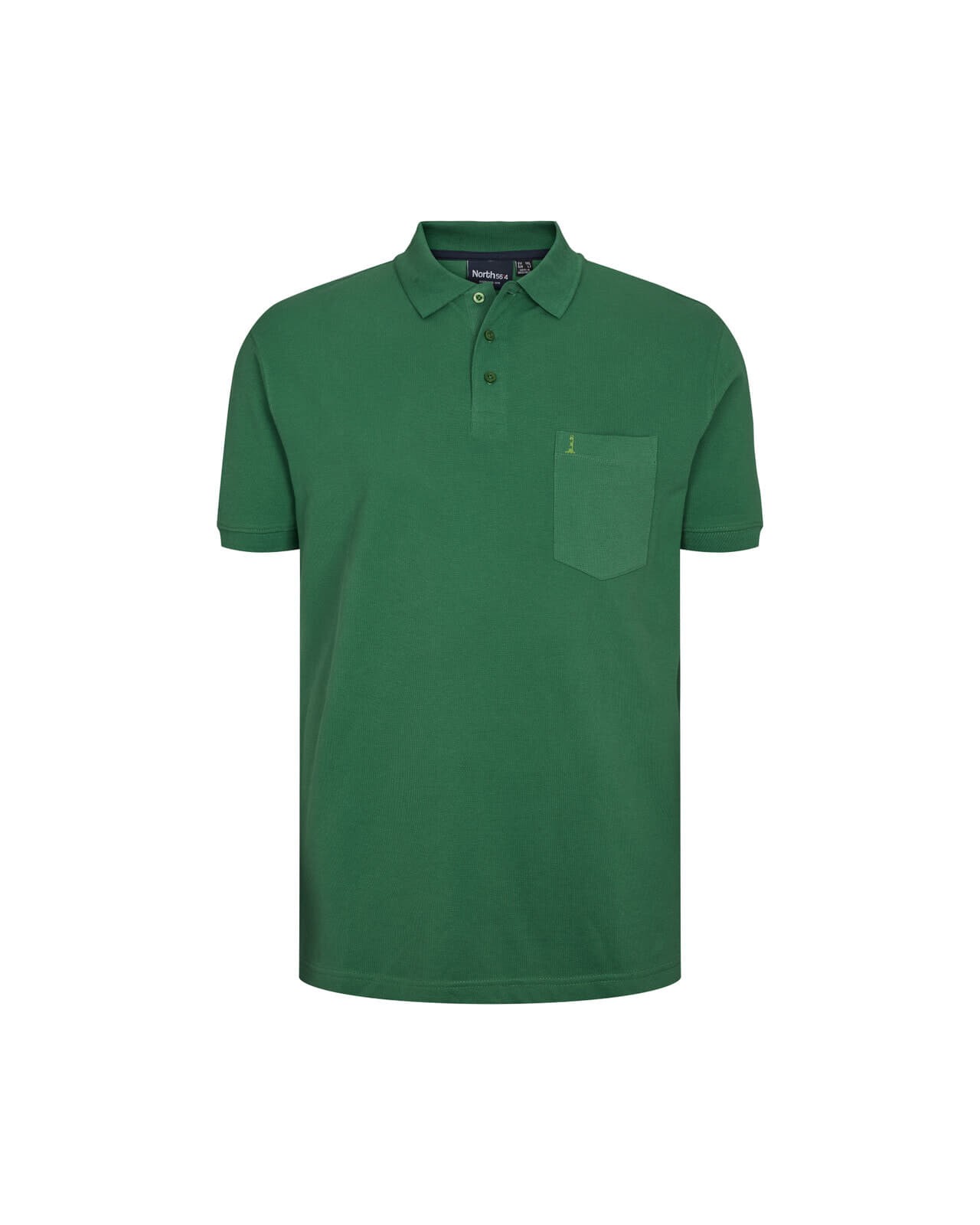 Polo piqué North 564 grande taille vert