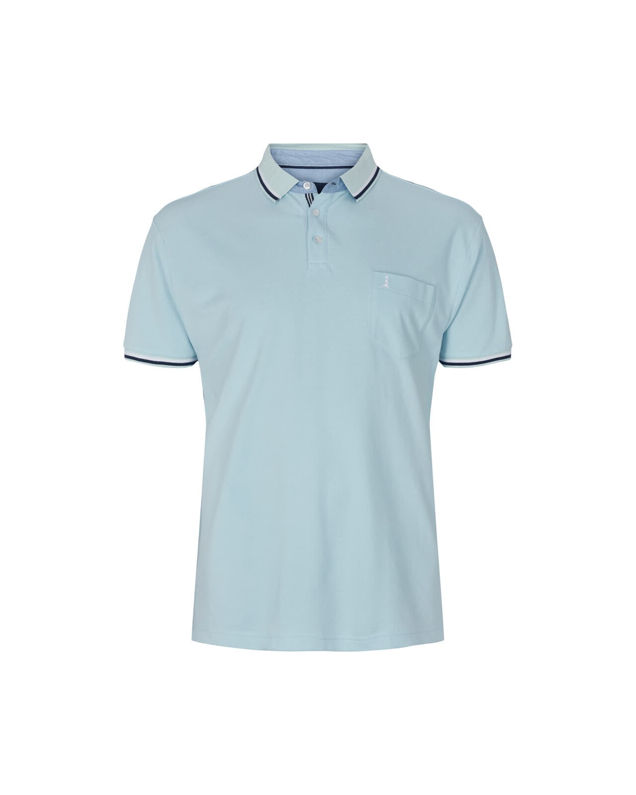 Polo piqué North 564 grande taille bleu ciel