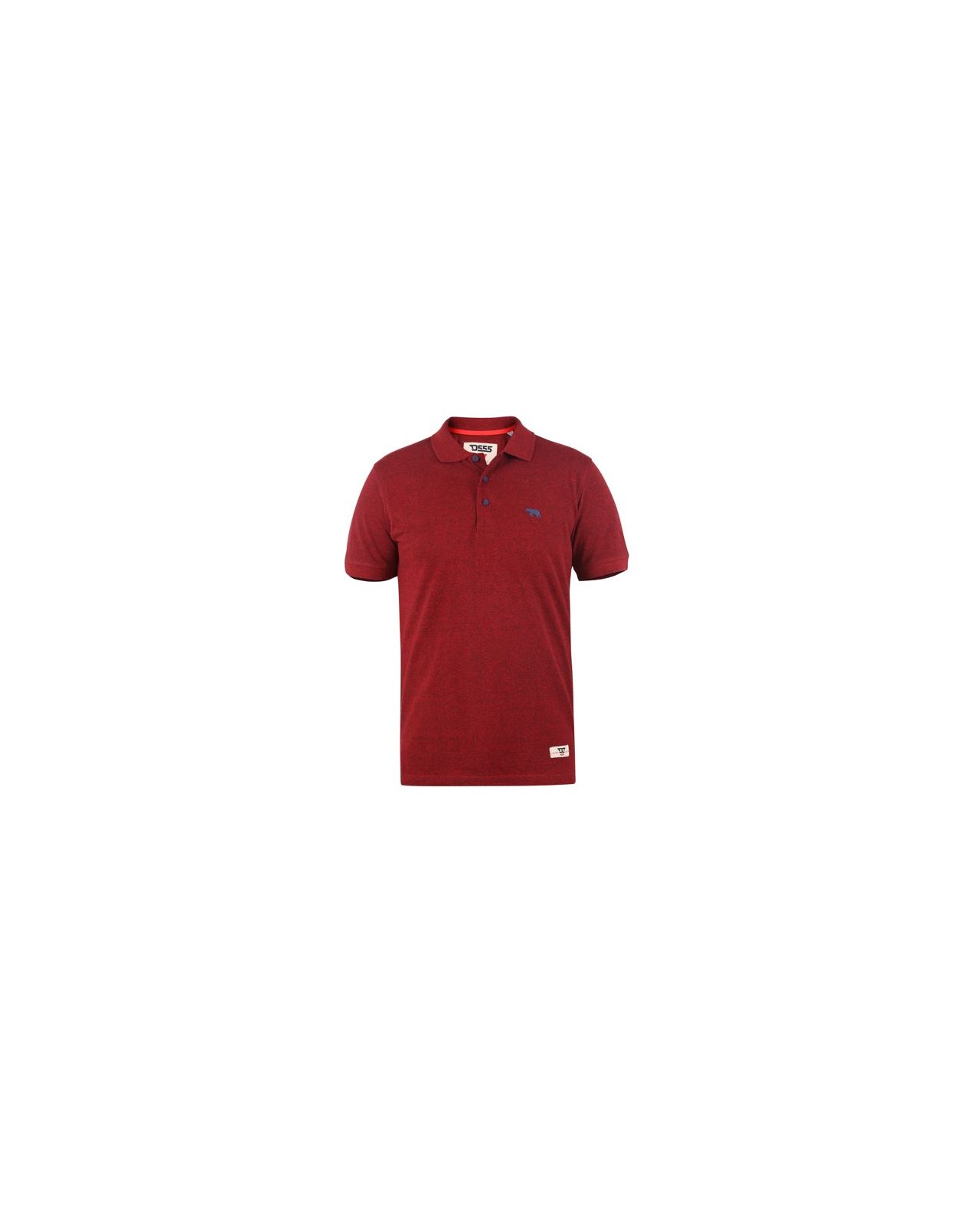 Polo mouliné Duke grande taille rouge