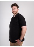 Polo piqué North 564 grande taille noir