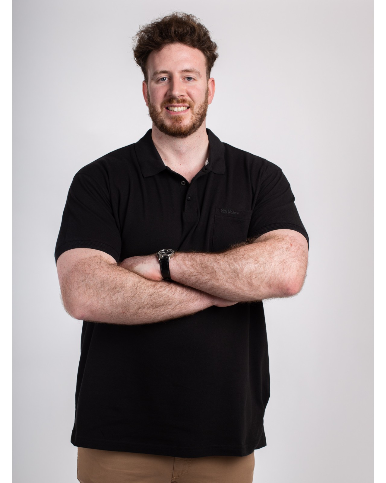 Polo piqué North 564 grande taille noir