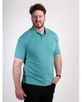 Polo piqué stretch Casa Moda grande taille vert