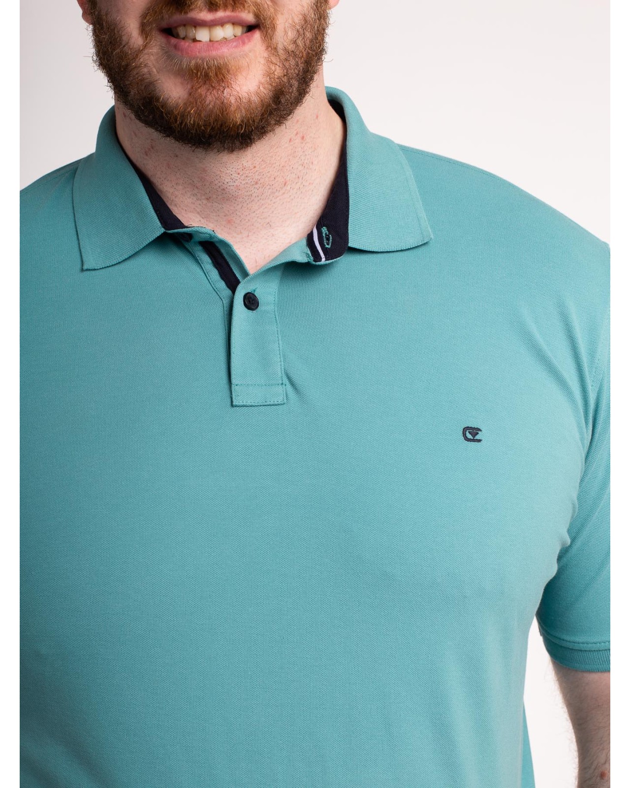 Polo piqué stretch Casa Moda grande taille vert