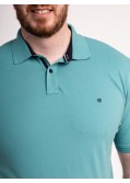 Polo piqué stretch Casa Moda grande taille vert