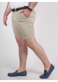 Short chino 1214 grande taille avec ceinture beige