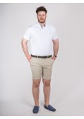 Short chino 1214 grande taille avec ceinture beige