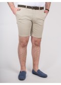Short chino 1214 grande taille avec ceinture beige