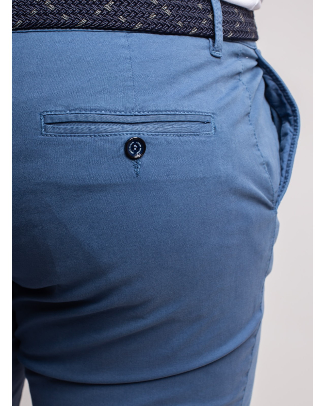 Short chino 1214 grande taille avec ceinture bleu