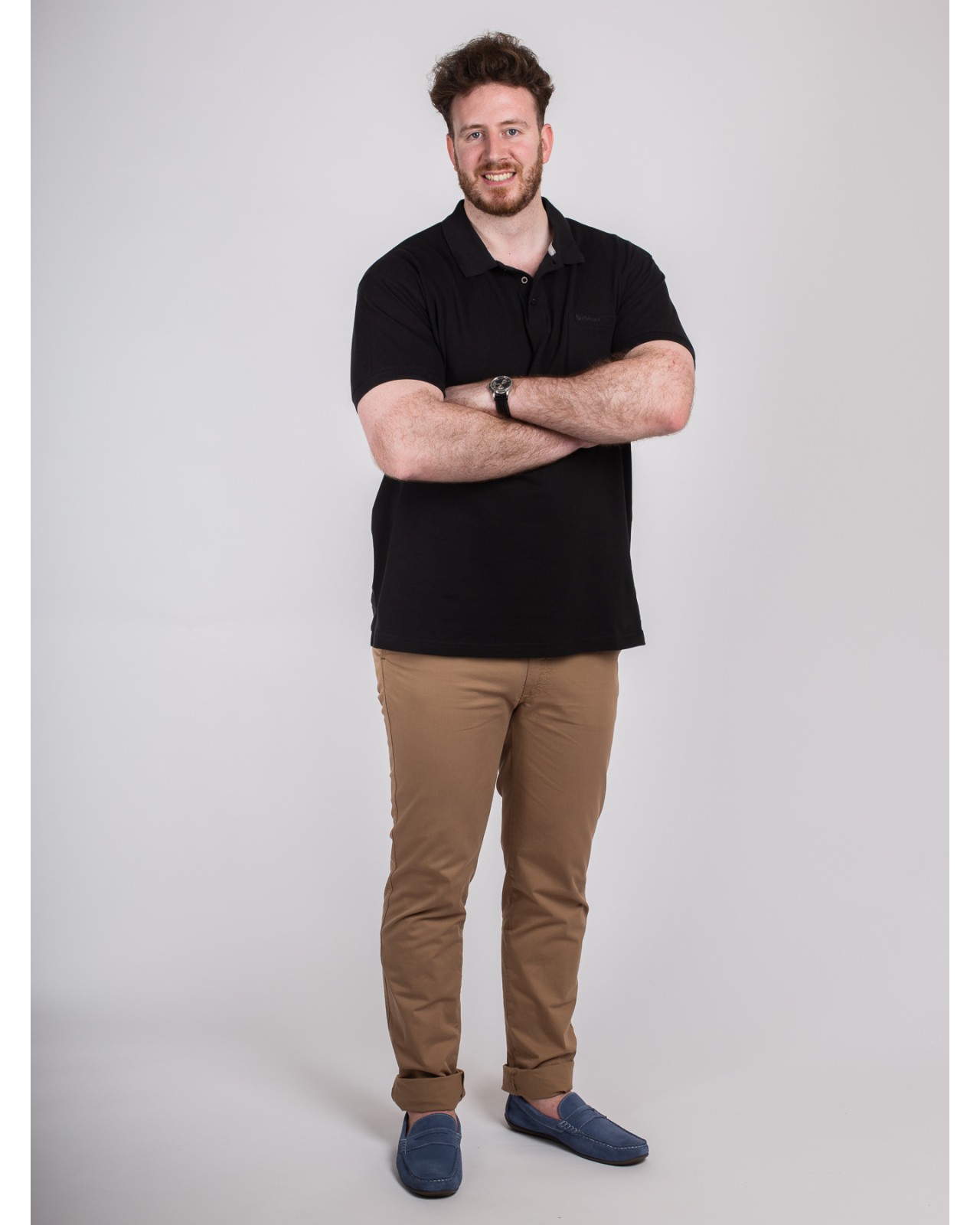 Pantalon chino 1214 beige pour Homme Grand