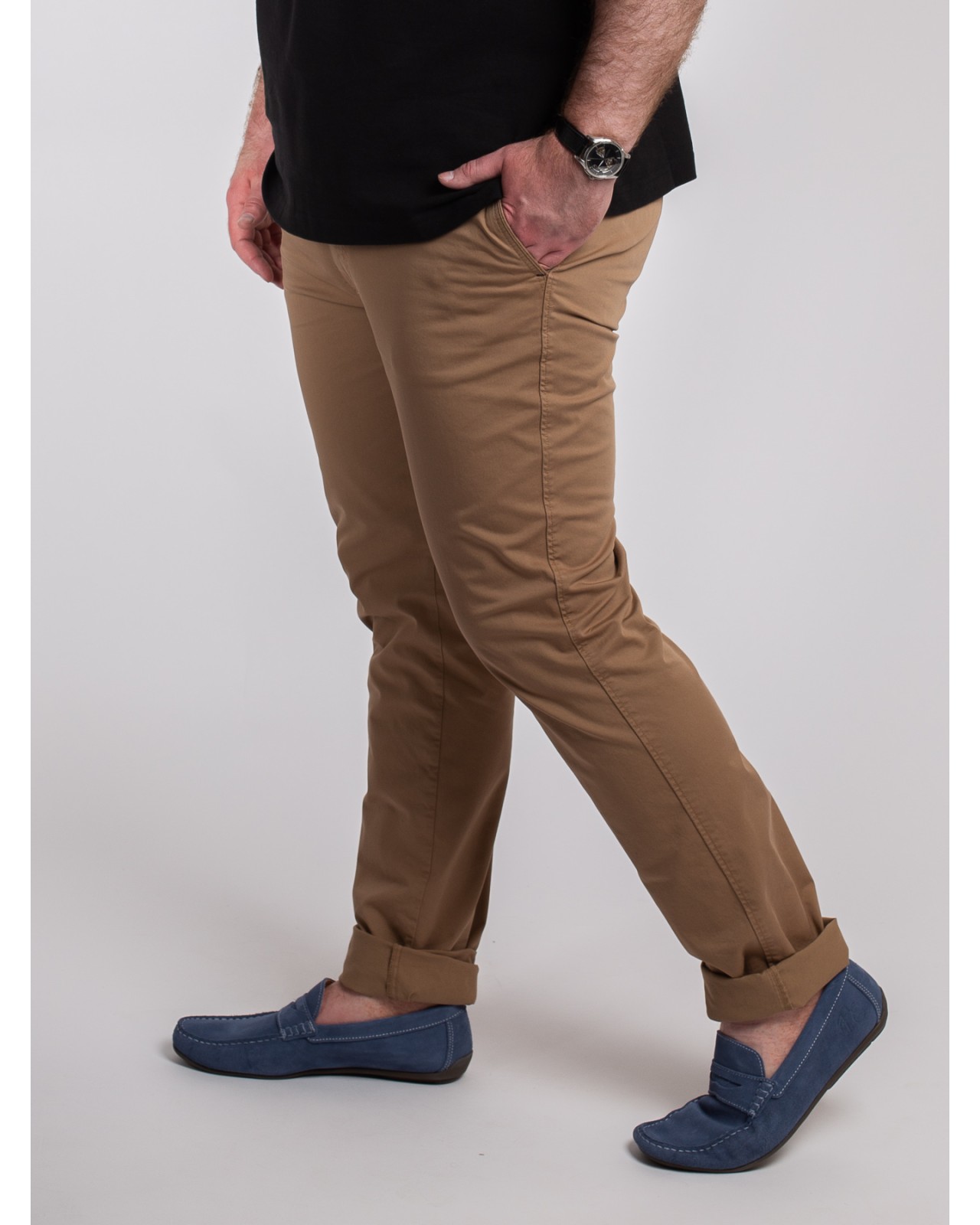 Pantalon chino 1214 beige pour Homme Grand