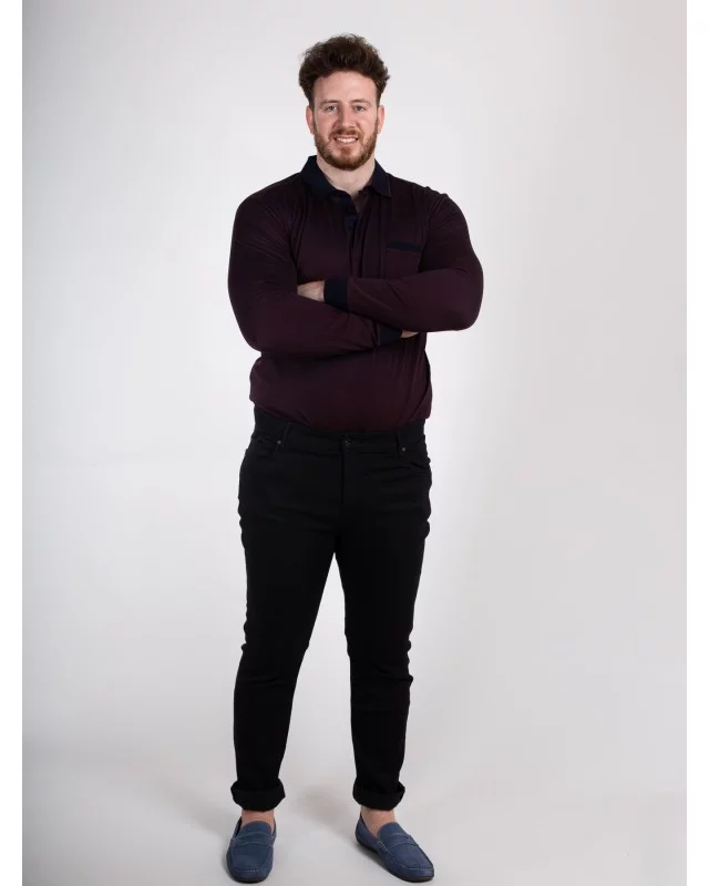 Jean Maneven noir grande longueur de jambe 38US