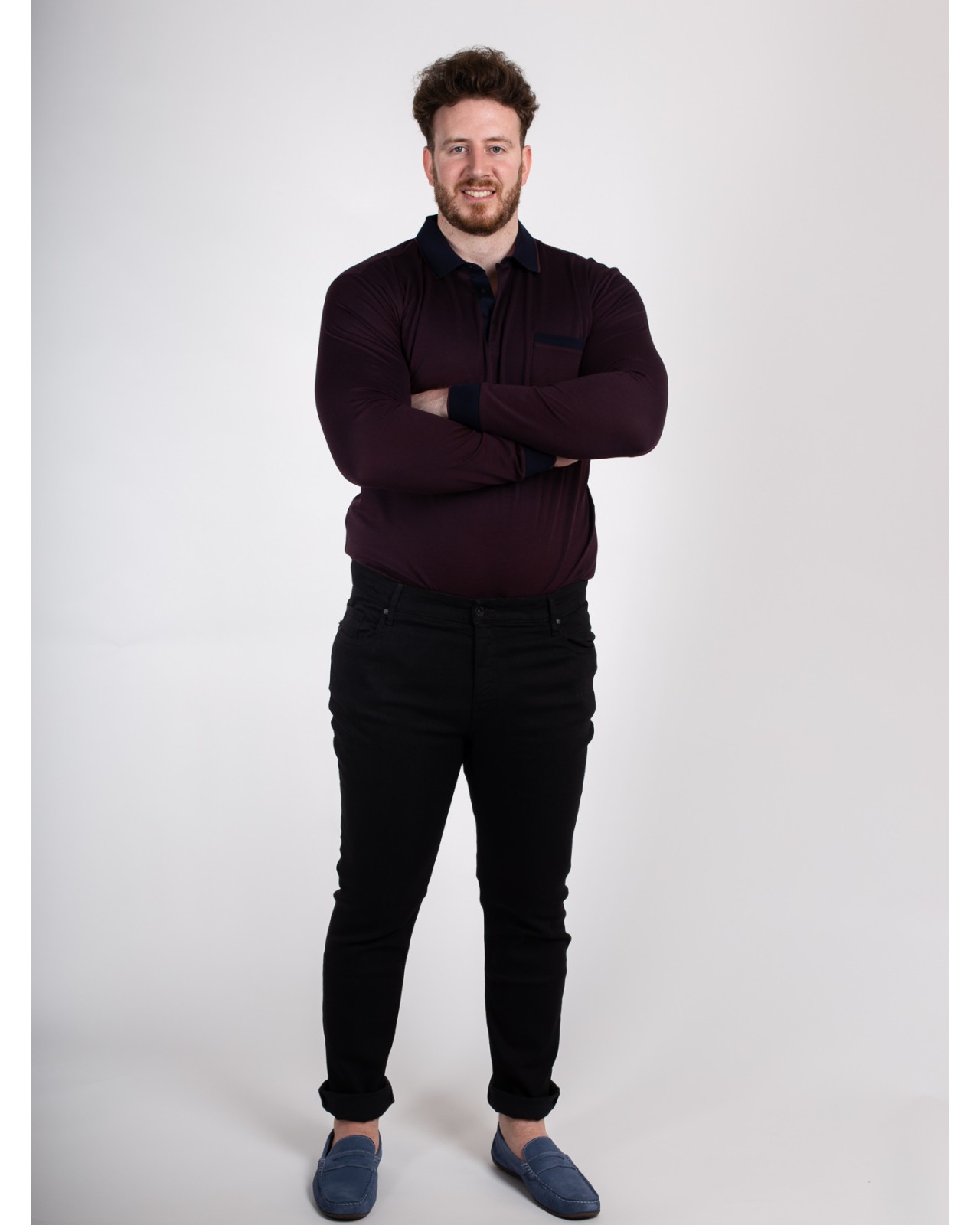 Jean Maneven noir grande longueur de jambe 38US