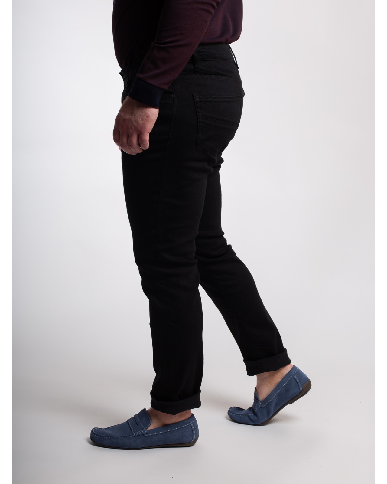 Jean Maneven noir grande longueur de jambe 38US