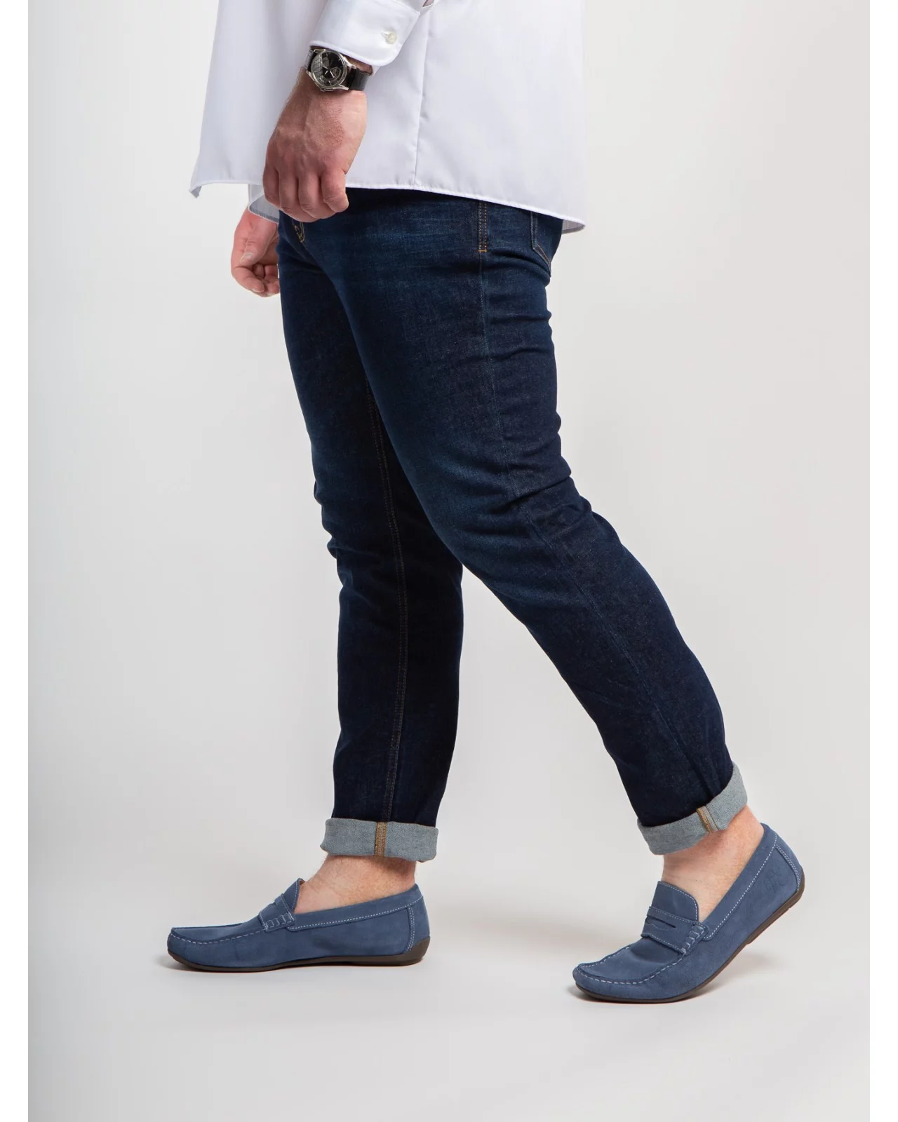 Jean Maneven bleu foncé grande longueur de jambe 38US