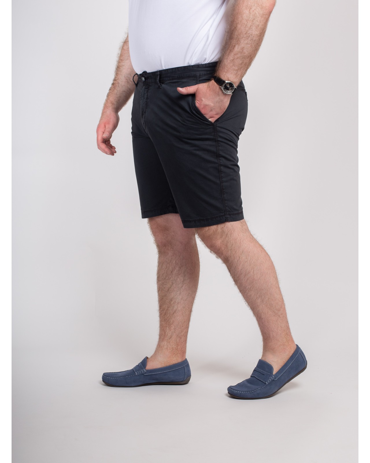 Short chino Redpoint grande taille bleu marine