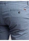 Short chino à carreaux Redpoint grande taille bleu clair