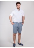 Short chino à carreaux Redpoint grande taille bleu clair