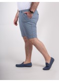 Short chino à carreaux Redpoint grande taille bleu clair