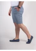 Short chino à carreaux Redpoint grande taille bleu clair