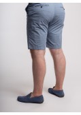 Short chino à carreaux Redpoint grande taille bleu clair
