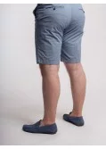 Short chino à carreaux Redpoint grande taille bleu clair