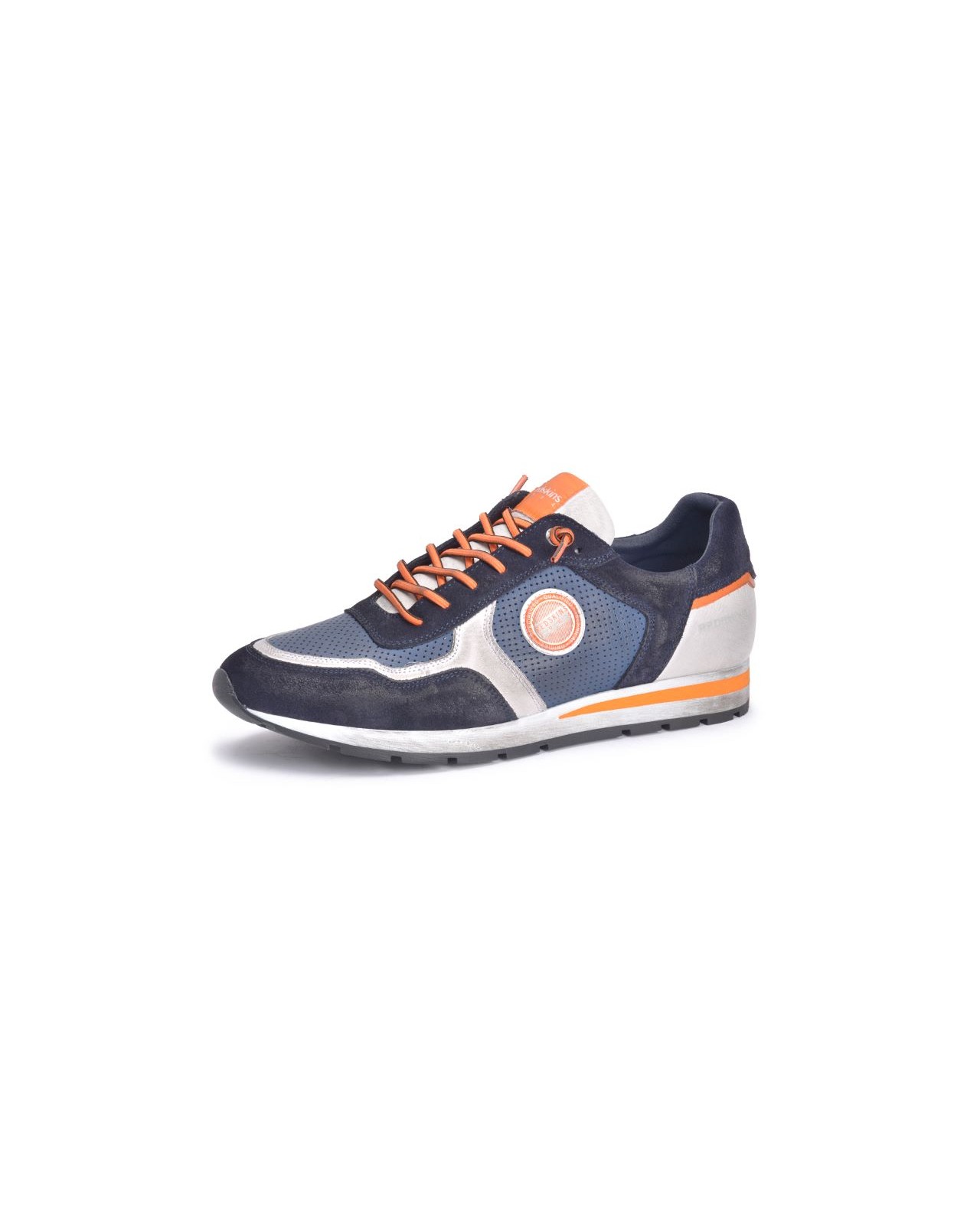 Sneakers en cuir Redskins Stitch grande taille bleu marine