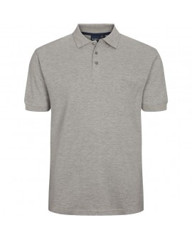 Polo piqué chiné North 564 grande taille gris