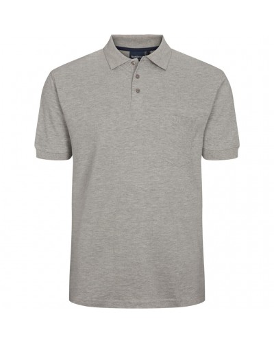 Polo piqué chiné North 564 grande taille gris