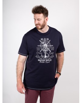 Tee shirt Duke grande taille bleu marine