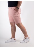 Short chino armuré 1214 grande taille rose