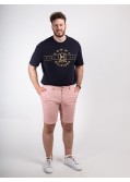 Short chino armuré 1214 grande taille rose