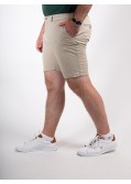 Short chino 1214 grande taille gabardine beige