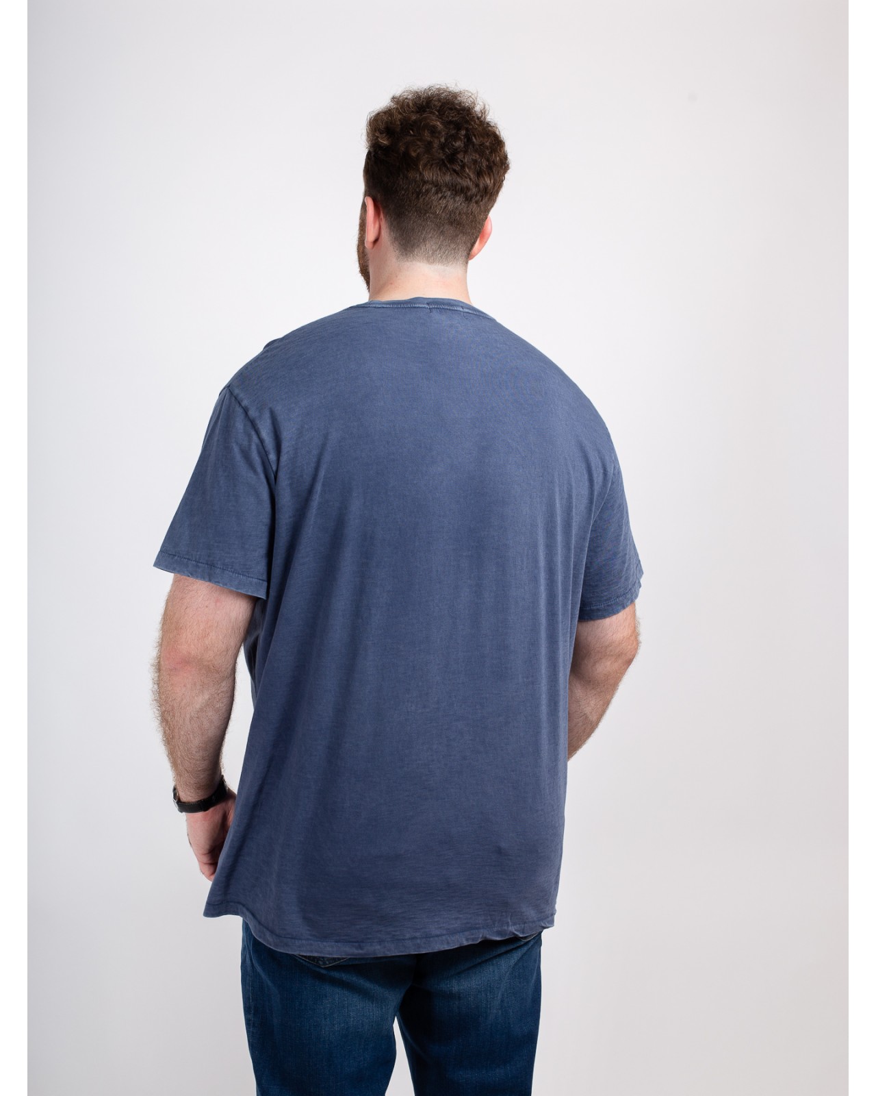 Tee-shirt flammé Ralph Lauren grande taille bleu marine