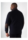 Sweat col camionneur Maneven grande taille bleu marine