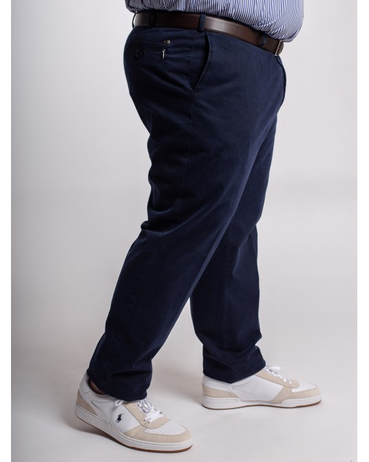 Pantalon chino Bugatti grande taille bleu