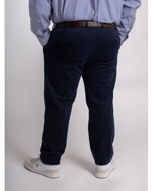 Pantalon chino Bugatti grande taille bleu