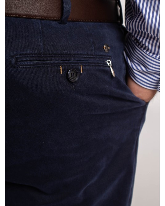 Pantalon chino Bugatti grande taille bleu