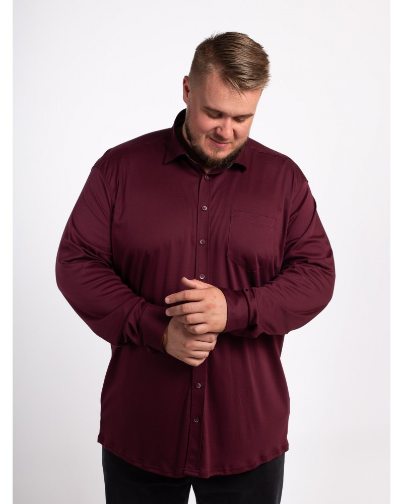 Chemise en jersey Hastorg grande taille bordeaux