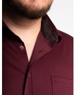 Chemise en jersey Hastorg grande taille bordeaux