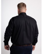 Chemise popeline Maneven grande taille avec opposition noire