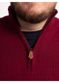 Pull camionneur cachemire Maneven grande taille bordeaux