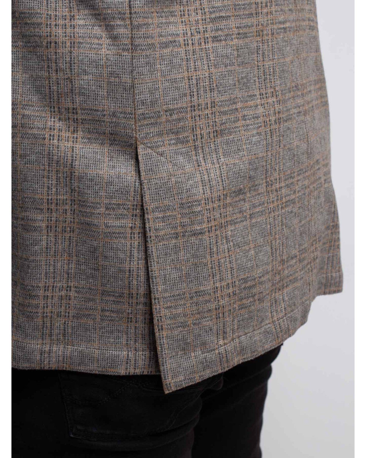 Veste en maille Daniel Hechter grande taille à carreaux beige