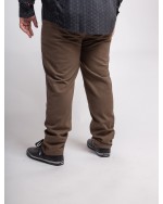 Pantalon chino armuré Maneven grande taille ocre