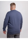 Pull col V en coton et cachemire Tommy Hilfigergrande taille bleu indigo