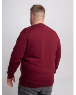 Pull col V en coton et cachemire Tommy Hilfigergrande taille bordeaux