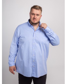 Chemise oxford Hastorg grande taille à rayures bleu clair
