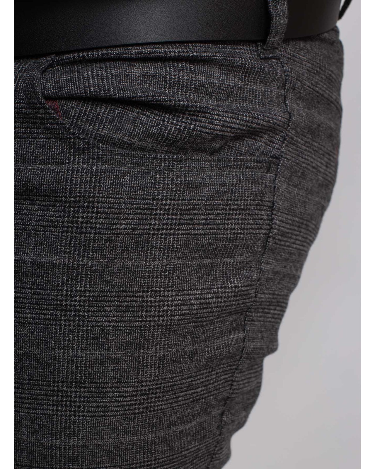 Pantalon chino flanelle Maneven grande taille anthracite